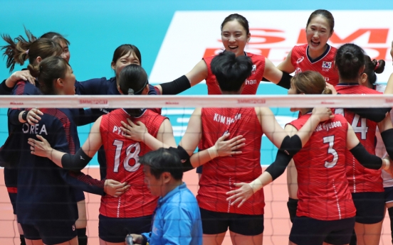 S. Korea beats Thailand at continental volleyball tournament, avenges Asian Games loss