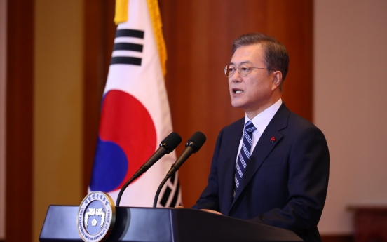 Moon calls for inter-Korean dialogue on cooperation