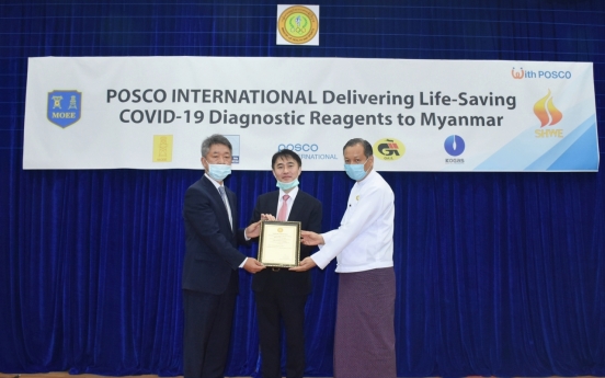 Posco International donates 100 virus test kits to Myanmar