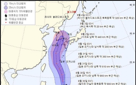 Typhoon Maysak expected to hit Busan on Thursday