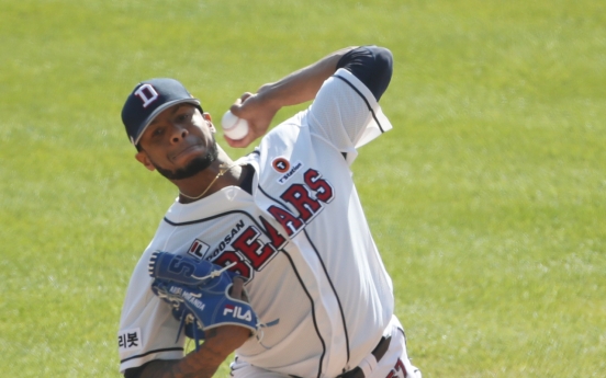 Bears' ace Miranda voted KBO's top player for Oct.