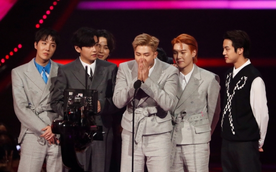 BTS writes history as the first Asian act to win top prize at AMAs