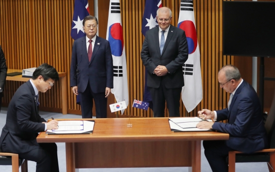 S.Korea, Australia agree to revive MOU on defense industry cooperation