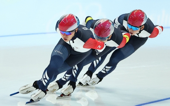 [BEIJING OLYMPICS] S. Korea eliminated in quarterfinals of men's team pursuit in speed skating