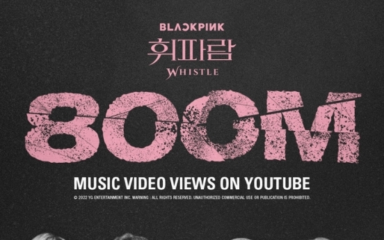 [Today’s K-pop] Blackpink’s “Whistle” music video tops 800m views