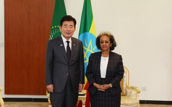 S. Korean Assembly speaker, Ethiopian president discuss economic cooperation