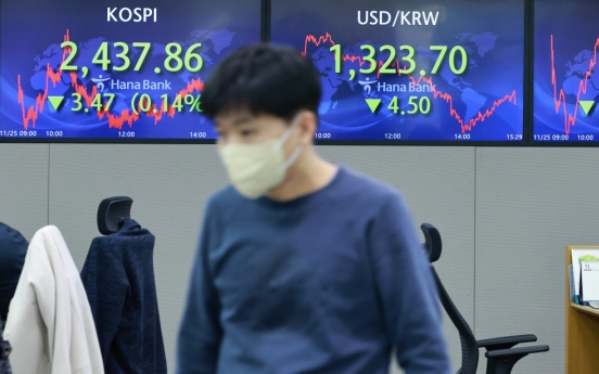 Seoul stocks end lower on lingering recession woes