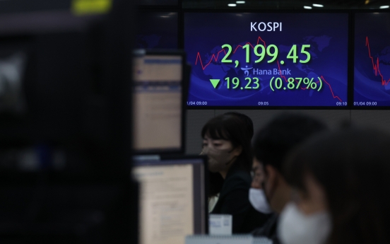 Seoul stocks open lower on Wall Street tech decline, recession woes