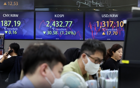 Seoul stocks open sharply lower on Fed chief's hawkish comments