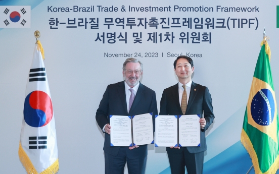 Korea, Brazil strengthen ties via new trade framework