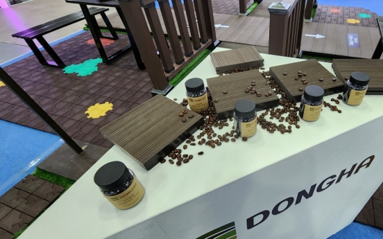 Dongha turns coffee grounds to eco-friendly decks