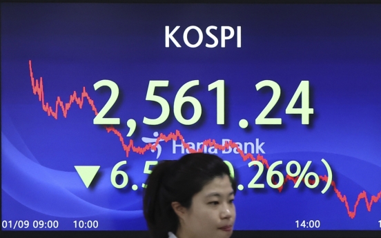 Seoul shares fall for 5th straight day amid extended selling spree by institutions