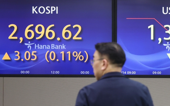 Seoul shares open tad higher on financial, tech gains