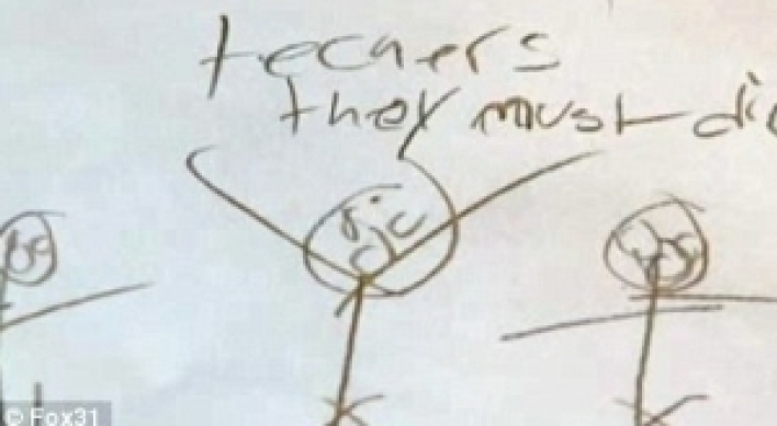 Police arrest a boy for drawing “teacher must die”