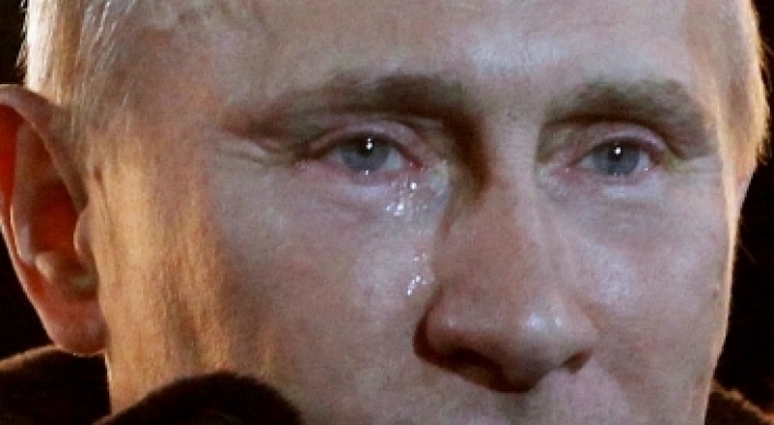A tearful Putin claims Russian election victory