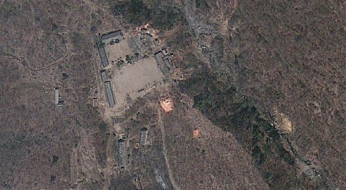 Photo shows work at N.K. test site