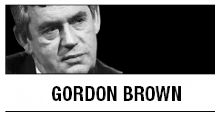 [Gordon Brown] Crafting a global rescue for Europe’s financial crisis