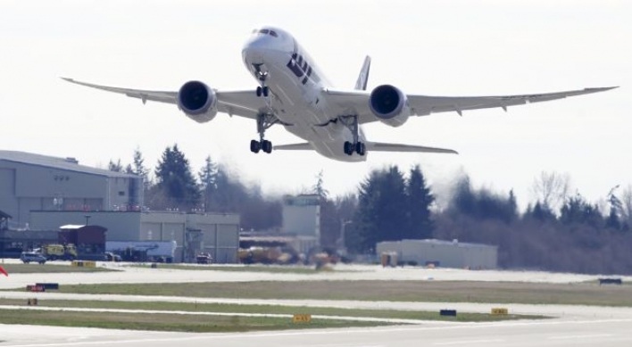 Boeing 787 takes to sky in first flight check