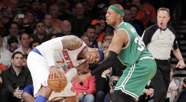 Anthony, Knicks handle Celtics