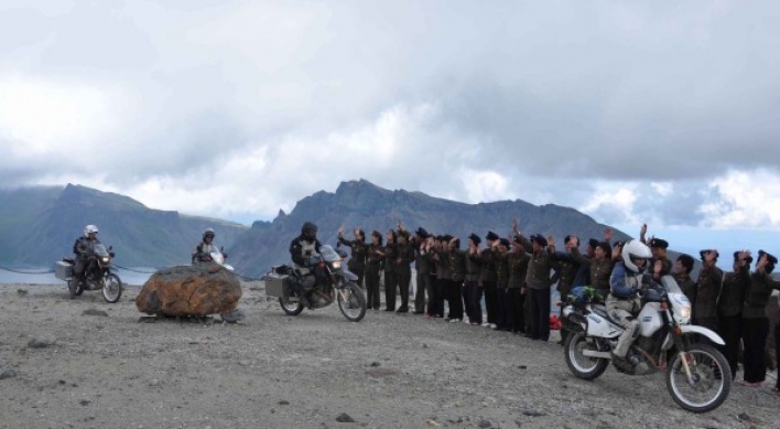 Kiwis start motorcycle ride through Korean Peninsula from Baekdusan