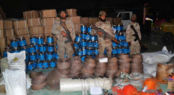 Pakistani forces seize 100 tons of bomb-making chemicals