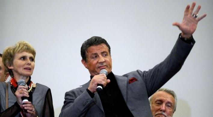 Stallone shows off arty side in Russia