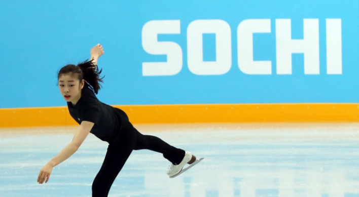 Kim takes to the ice in Sochi