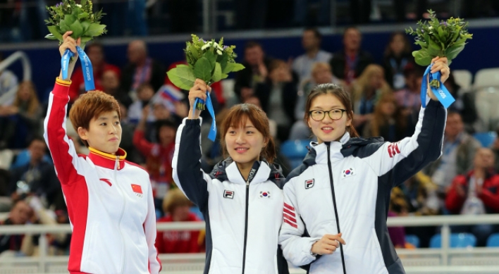 박승희 1,000ｍ 금메달 '2관왕'  남자는 12년만에 노메달