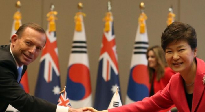 S. Korea, Australia sign FTA, agree to bolster security