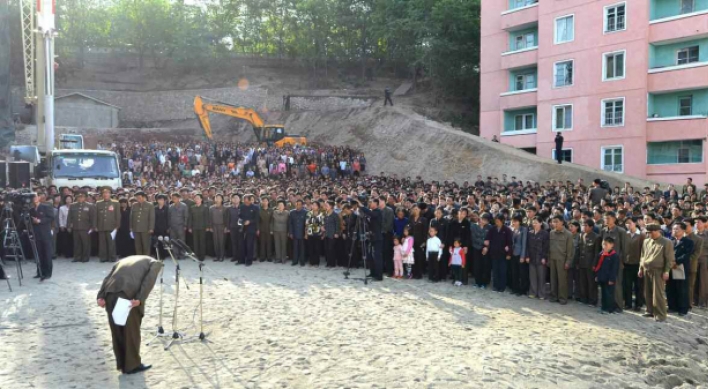 Apartment under construction collapses in Pyongyang