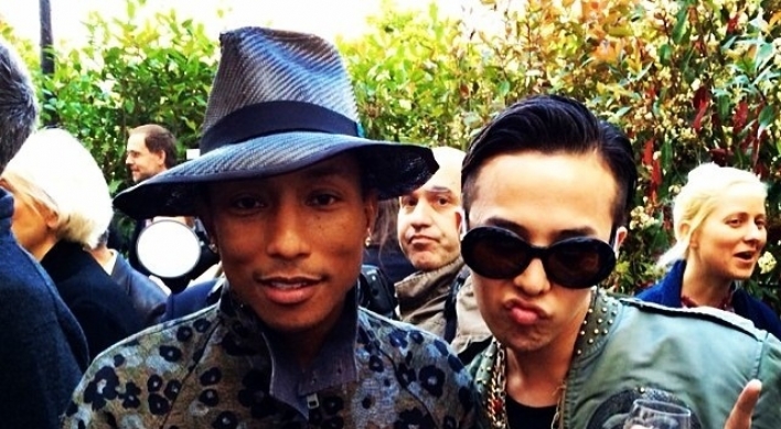 G-Dragon meets hero Pharrell Williams