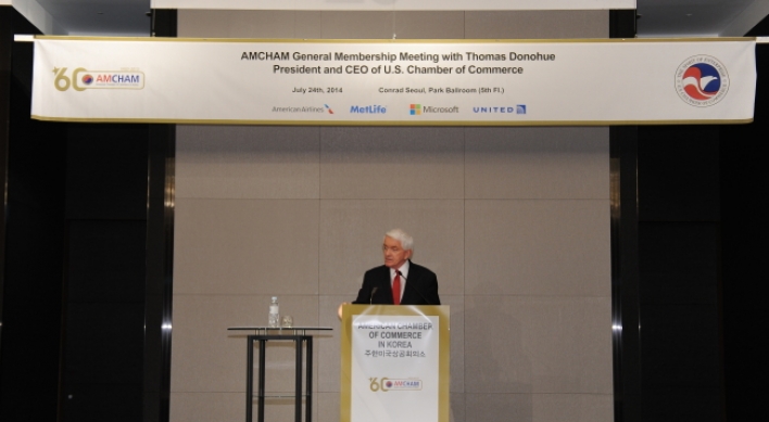 U.S. Chamber of Commerce chief urges FTA implementation
