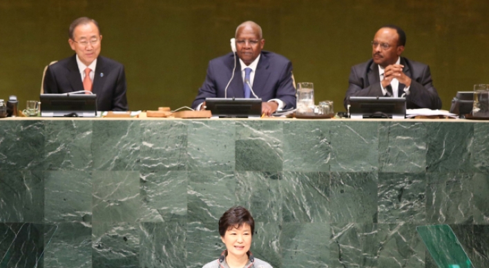 At U.N., Park calls for peace on peninsula