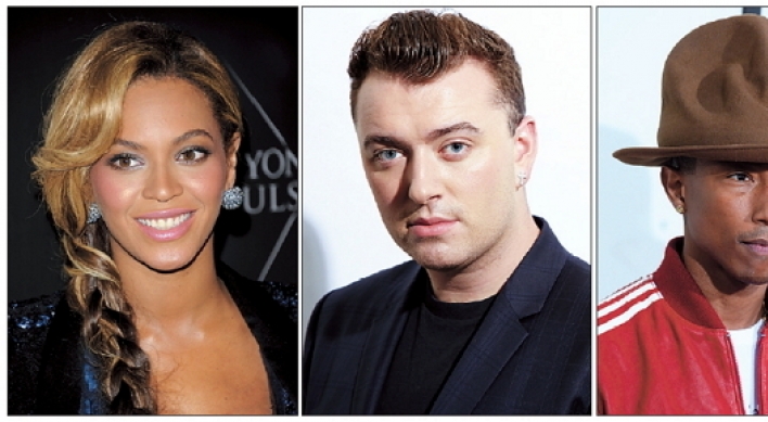Beyonce, Pharrell, Sam Smith lead in Grammy nods