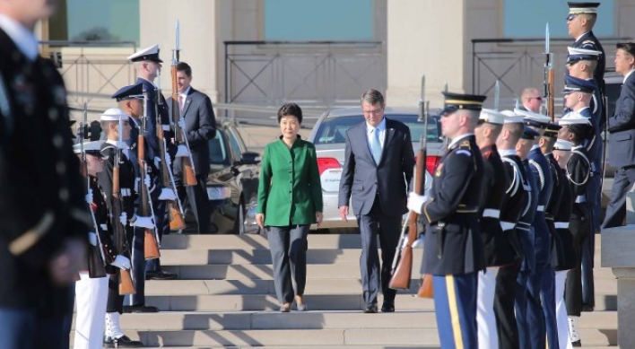 Park visits Pentagon, hails alliance