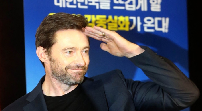 Hugh Jackman returns to Seoul with new sports drama, ‘Eddie the Eagle’