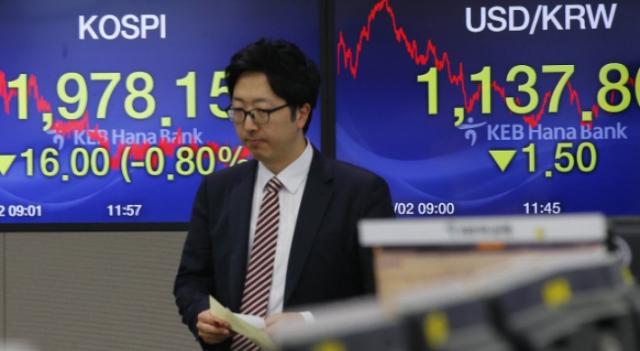 Seoul shares down 0.8% ahead of key data release