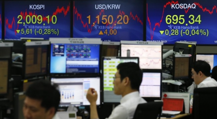 Korean shares open weaker on cars, steels