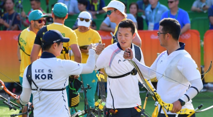 Men's archery team wins S. Korea's first gold in Rio