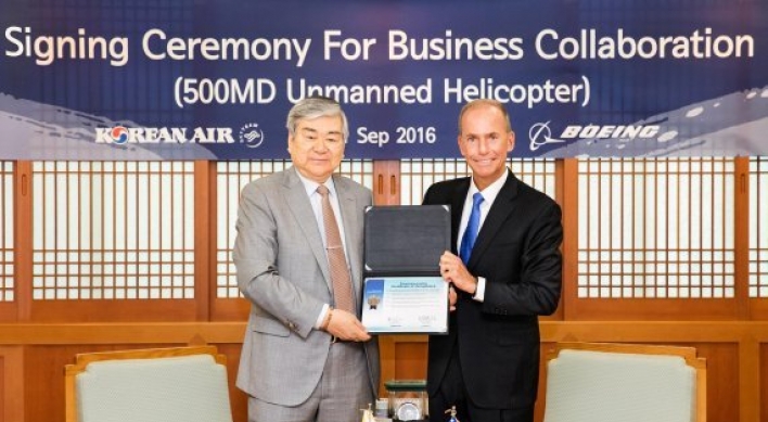 Korean Air, Boeing to jointly develop unmanned armed choppers