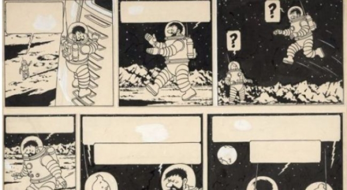 Tintin drawing sells for record 1.55 mn euros in Paris