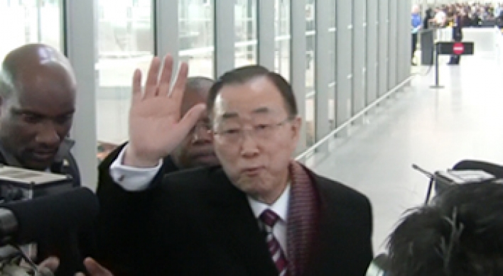 Former UN chief Ban departs for South Korea