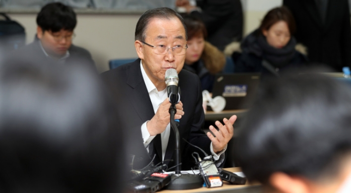 Former UN chief Ban continues drive to gauge public sentiment