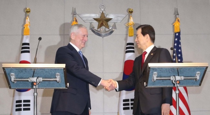 Mattis proposes around-the-clock communication with Korean defense minister
