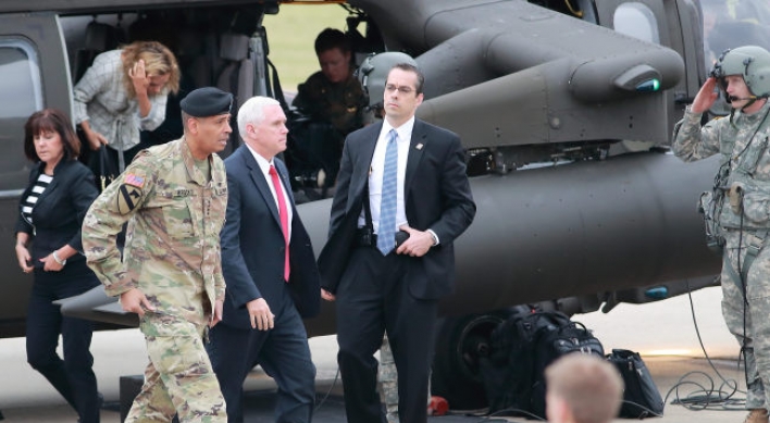 US VP Pence near DMZ after failed N. Korea missile