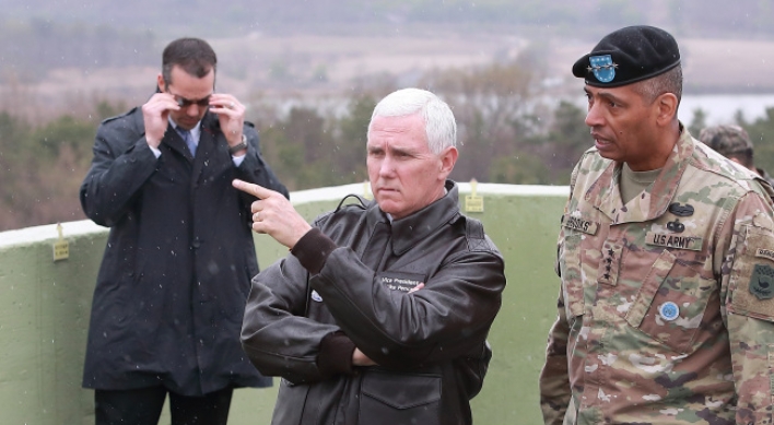 US VP Pence warns N. Korea 'all options are on the table' in DMZ visit