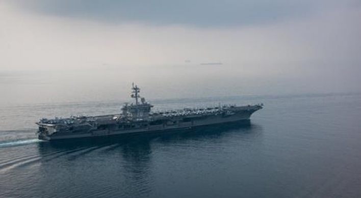 Carl Vinson is sailing toward Korea now -- it wasn't before