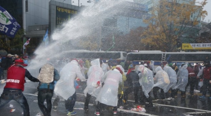 No more water cannons, bus barricades: police