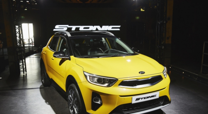 Kia Motors unveils small SUV Stonic in Europe