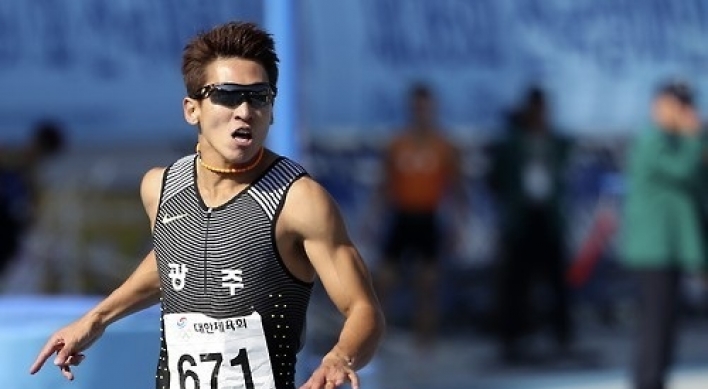 Sprinter Kim Kuk-young breaks nat'l 100m record